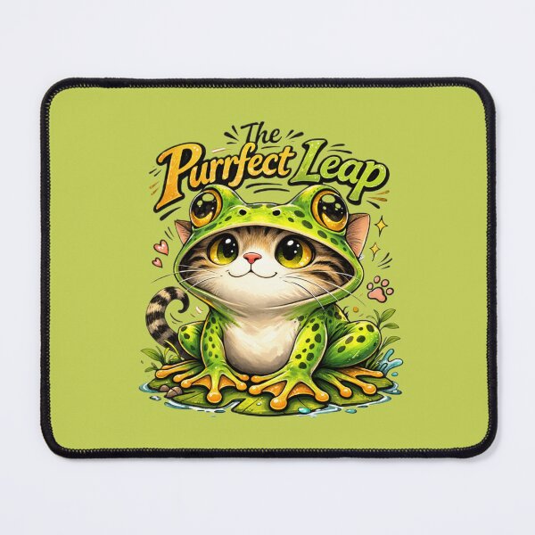 Item preview, The perfect leap of the tadpole-cat designed and sold by FroggyOnly.