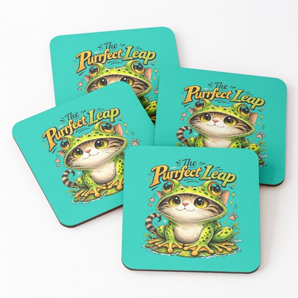 Item preview, The perfect leap of the tadpole-cat designed and sold by FroggyOnly.