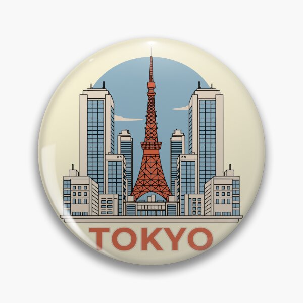 Item preview, Retro Tokyo Skyline Vintage Japanese Cityscape designed and sold by Imaginationbeyond.