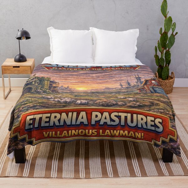 Item preview, Eternia Pastures, Villainous Lawman Landscape | Sheep-Man Sheepism Parody designed and sold by Thpoar.
