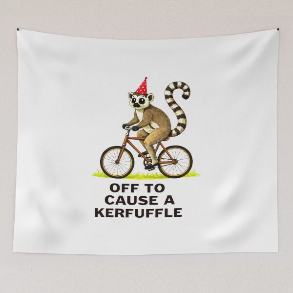 Item preview, Off to Cause A Kerfuffle Lemur Funny Weirdcore Sayings designed and sold by gear-posters.