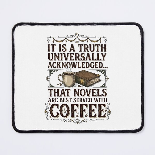 Item preview, Pride and Prejudice Novels Best Served With Coffee Jane Austen designed and sold by Fenay Designs.