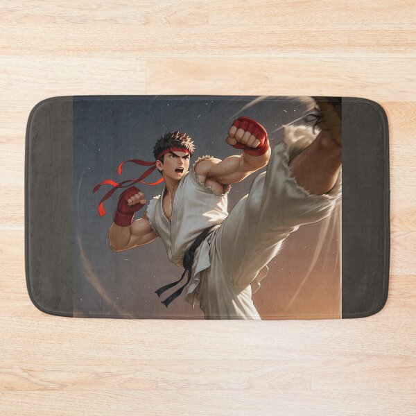 Item preview, Ryu fighting in the street and giving a kick designed and sold by Planet Utoppia.