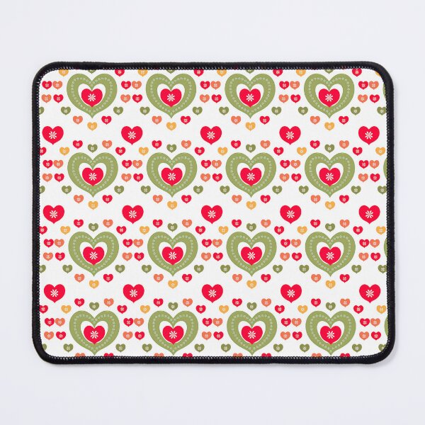 Item preview, Scandinavian Retro Embroidered Hearts Pattern designed and sold by Clara Fruggeri.