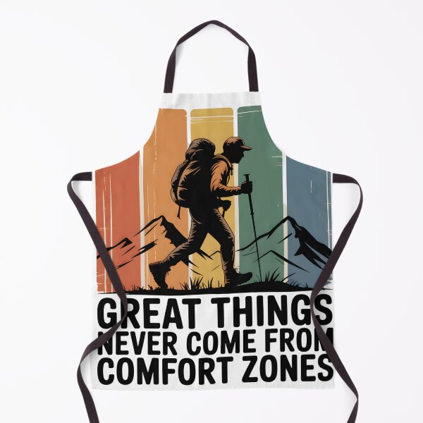 Item preview, Great Things Never Come From Comfort Zones – Vintage Hiking Motivation Design designed and sold by ArcticFoxStudio.