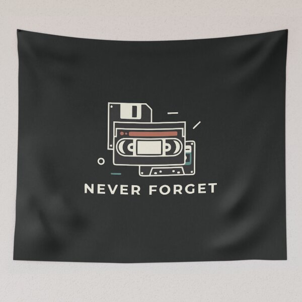 Item preview, Never Forget Retro Cassette Tape VHS Music Old School Funny designed and sold by alenaz.