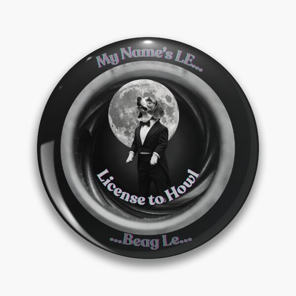 Item preview, Beag Le – My Name’s Le… License to Howl Funny Beagle Tuxedo Shirt designed and sold by ArthurShu.