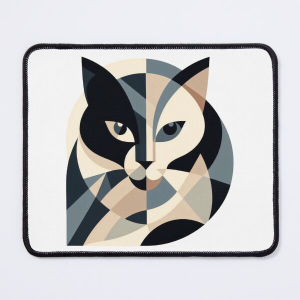 Item preview, Abstract Geometric Cat Cubist Portrait Art designed and sold by AlxVel.