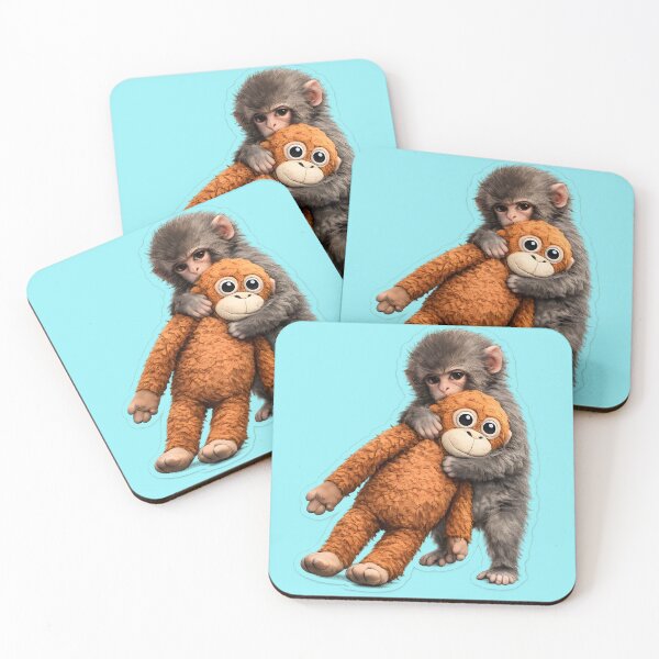 Item preview, Emotional Support Monkey – Viral Plush Protector designed and sold by KawaiiOrbit.
