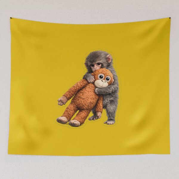 Item preview, Emotional Support Monkey – Viral Plush Protector designed and sold by KawaiiOrbit.