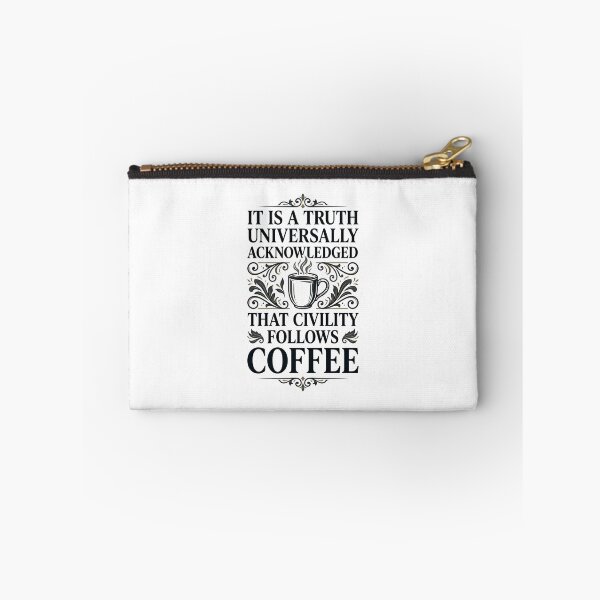 Item preview, Pride and Prejudice Civility Follows Coffee Jane Austen designed and sold by Fenay Designs.