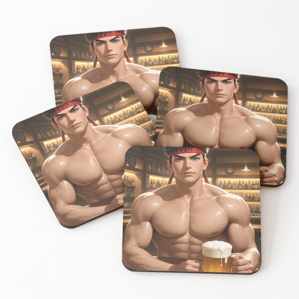 Item preview, Ryu having a beer at the bar designed and sold by Planet Utoppia.