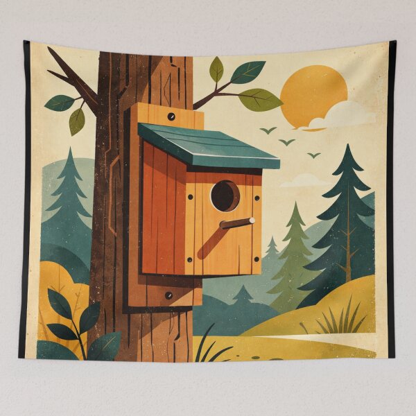 Item preview, Nest Box - retro bird house designed and sold by DamioPolArt.