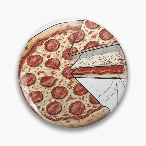 Item preview, Pepperoni Pizza - Cross-section Isometric Drawing designed and sold by Rhu Creations.