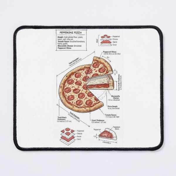 Item preview, Pepperoni Pizza - Cross-section Isometric Drawing designed and sold by Rhu Creations.