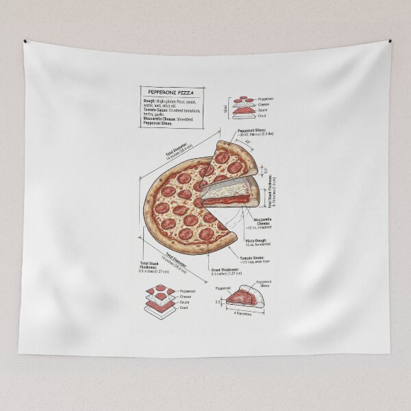 Item preview, Pepperoni Pizza - Cross-section Isometric Drawing designed and sold by Rhu Creations.