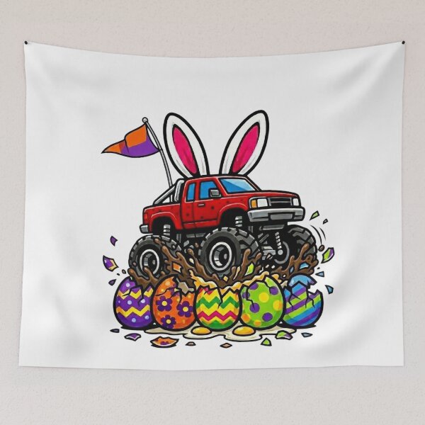 Item preview, Boys Easter Monster Truck Eggs Toddler Kids designed and sold by clothesy7.