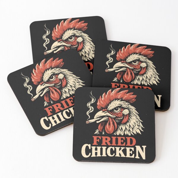 Item preview, Fried Chicken Funny Smoking Rooster Vintage Hard Boiled designed and sold by FamaPod.