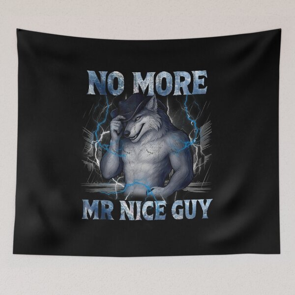 Item preview, No More Mr Nice Guy Cowboy Wolf Sigma Male Lightning Aesthetic designed and sold by AraceLidway.