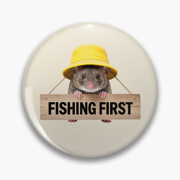Item preview, Fishing First Cute Rat Bucket Hat designed and sold by EimSol.
