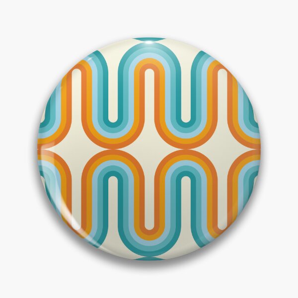 Item preview, Retro Mid Century Modern - Turquoise blue and Orange designed and sold by JMgraphic.