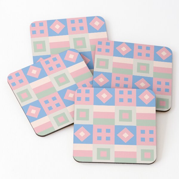 Item preview, patchwork design in pink and blue designed and sold by Sheridanlongdog.