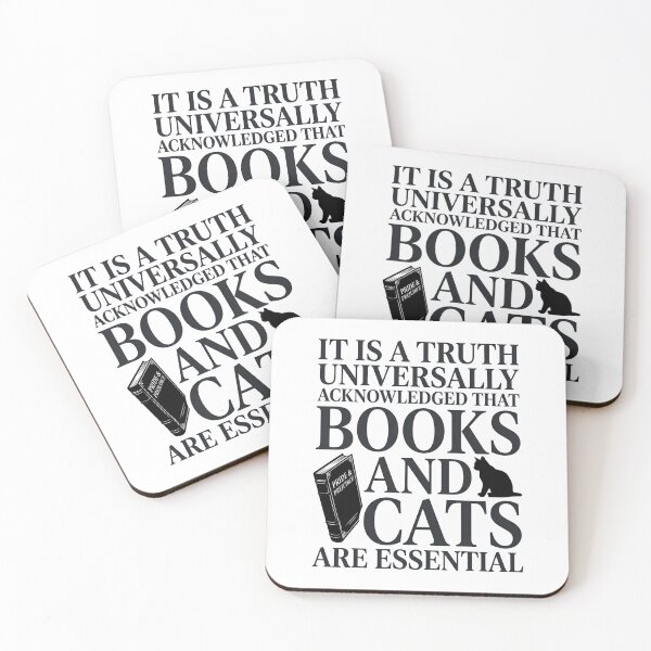 Item preview, Jane Austen Books And Cats Are Essential Pride and Prejudice designed and sold by Fenay Designs.
