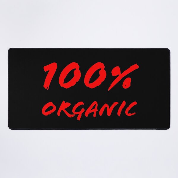 Item preview, Bold Red “100% Organic” Typography Design designed and sold by DesignsMjB.