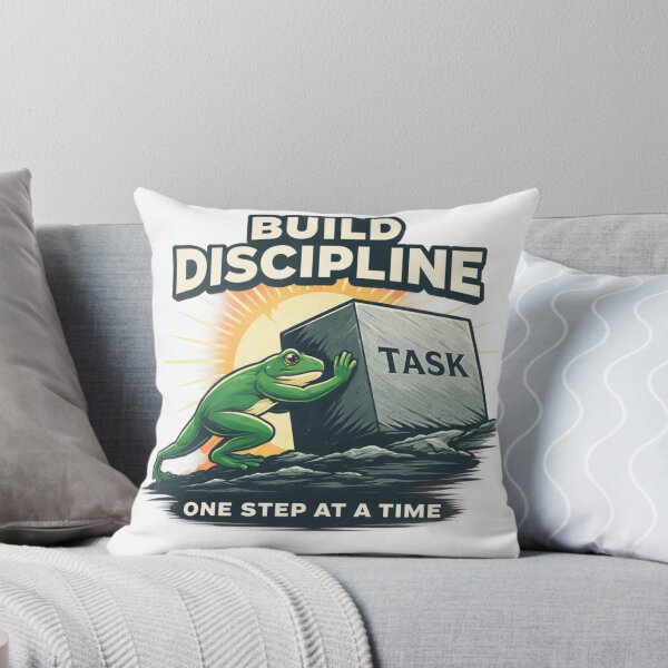 Item preview, Build discipline, eat the frog designed and sold by trendie-tees.