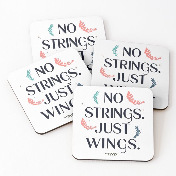 Item preview, No Strings Just Wings Freedom Quote designed and sold by WisknowDesigns.