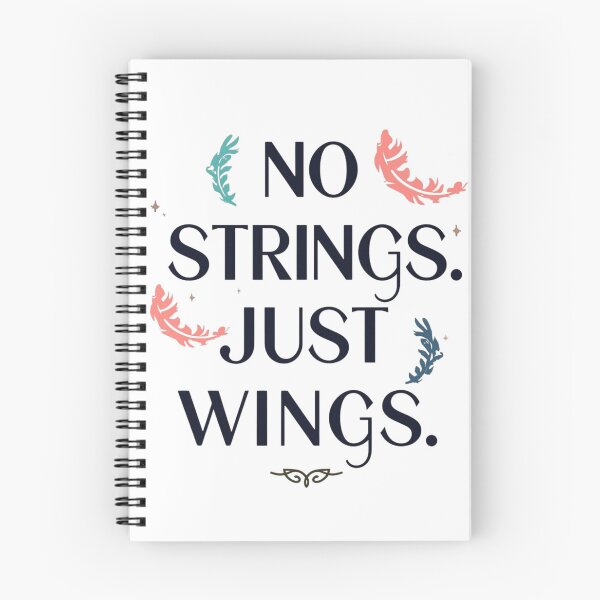 Item preview, No Strings Just Wings Freedom Quote designed and sold by WisknowDesigns.