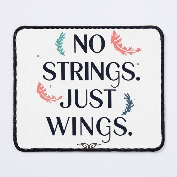 Item preview, No Strings Just Wings Freedom Quote designed and sold by WisknowDesigns.