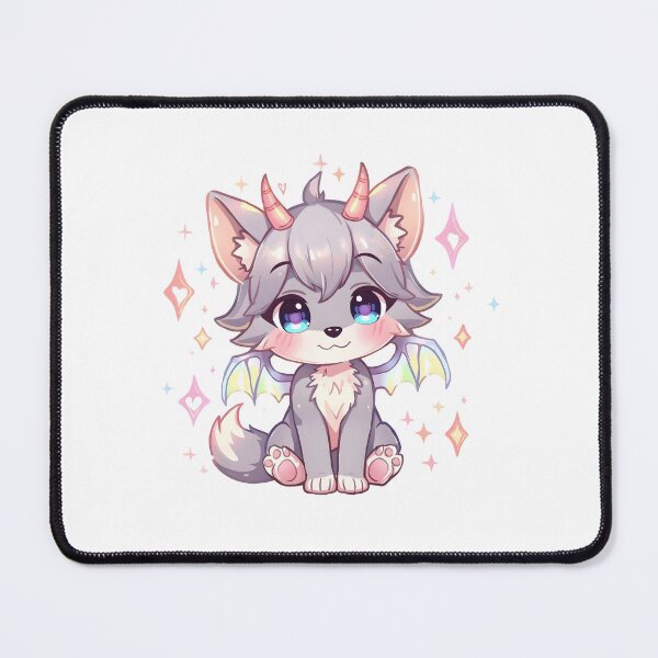 Item preview, Pastel Demon Fox – Cute Kawaii Fantasy Bat Wing Creature designed and sold by Kavya Art.