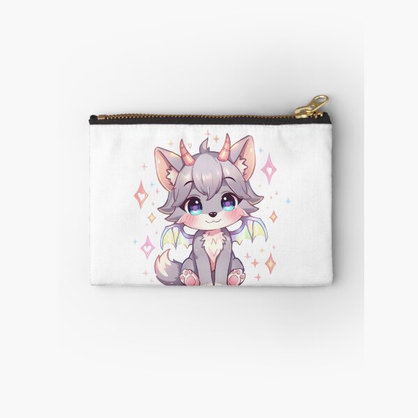 Item preview, Pastel Demon Fox – Cute Kawaii Fantasy Bat Wing Creature designed and sold by Kavya Art.