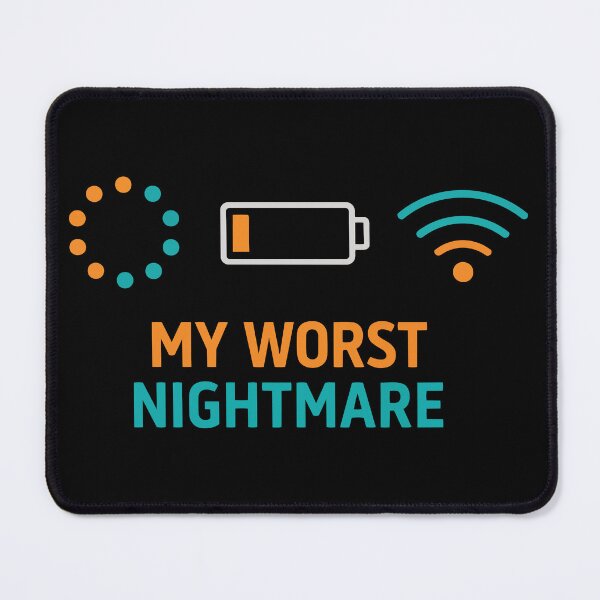 Item preview, My Worst Nightmare Funny Tech Anxiety WiFi Loading Battery designed and sold by FamaPod.