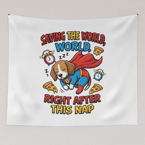 Item preview, Heroic Beagle Saving The World Right After This Nap designed and sold by Tong4130.