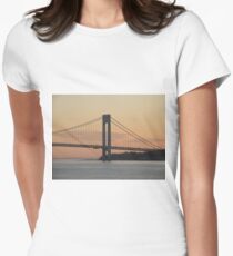 #bridge, #architecture, #water, #city, #usa, #california, #WerrazanoNarrowsBridge, #suspension, #river, #sky, #bay, #landmark Women's Fitted T-Shirt