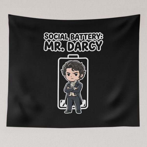 Item preview, Social Battery Mr Darcy Pride And Prejudice Chibi designed and sold by Fenay Designs.