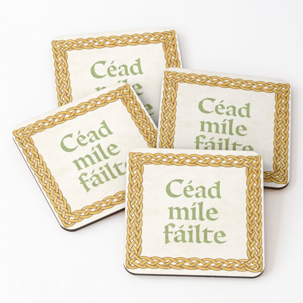 Item preview, Many Irish Welcomes - Gaelic Welcome Sign designed and sold by KnottedRoots.