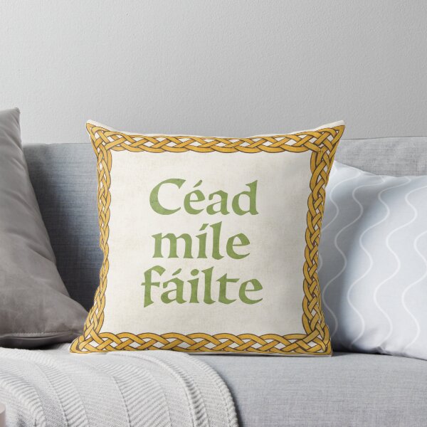 Item preview, Many Irish Welcomes - Gaelic Welcome Sign designed and sold by KnottedRoots.