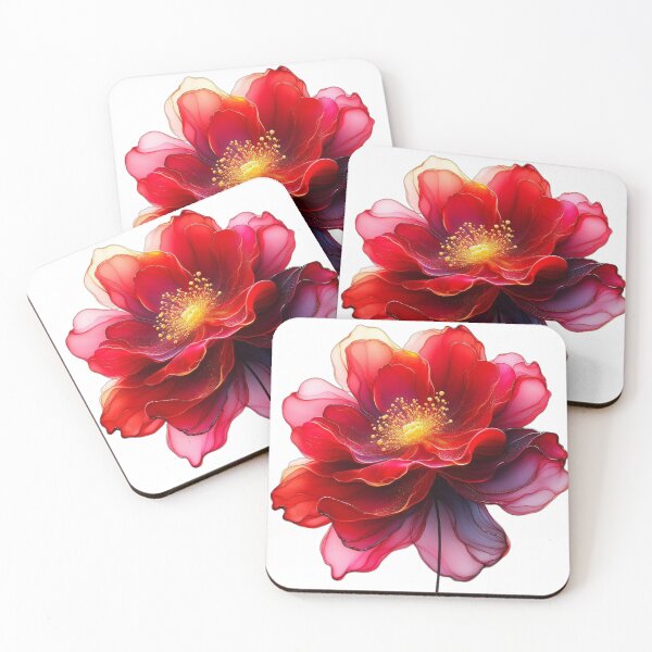 Item preview, Fiery Red Bloom – Vibrant Abstract Floral Art designed and sold by zhenAtelier.