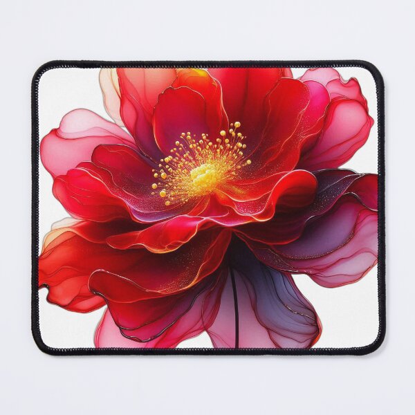 Item preview, Fiery Red Bloom – Vibrant Abstract Floral Art designed and sold by zhenAtelier.