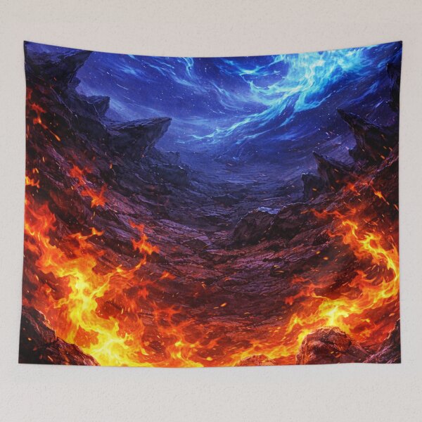 Item preview, Elemental battle between fire and ice designed and sold by raibeccia.