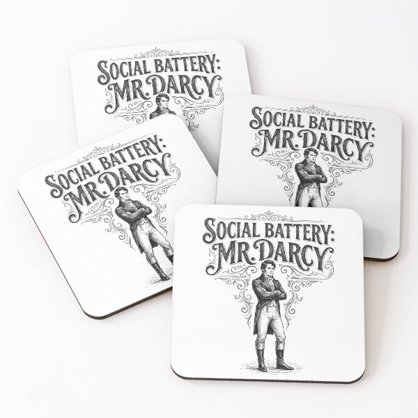 Item preview, Social Battery Mr Darcy Vintage Pride And Prejudice designed and sold by Fenay Designs.