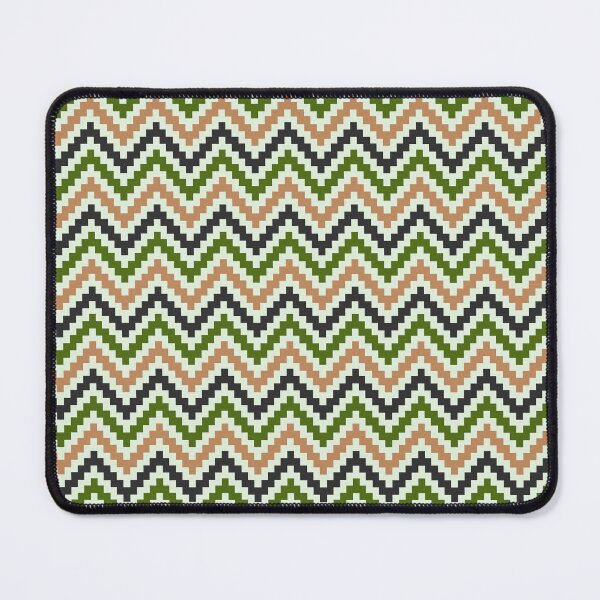 Item preview, Pixel Missoni Pattern Green Retro Zigzag Geometric Vector Seamless Repeat Pattern designed and sold by Retro Street Studios.