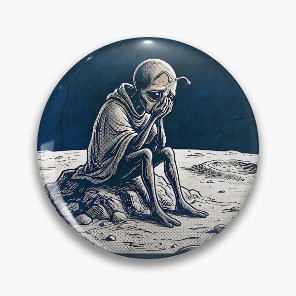 Item preview, No Place To Hide - Sad Alien Surrealist Sci-Fi Art designed and sold by Akio Saiko.