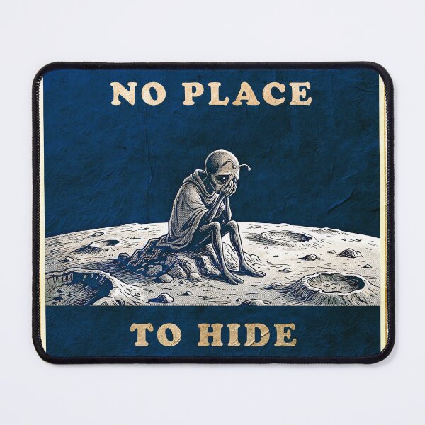 Item preview, No Place To Hide - Sad Alien Surrealist Sci-Fi Art designed and sold by Akio Saiko.