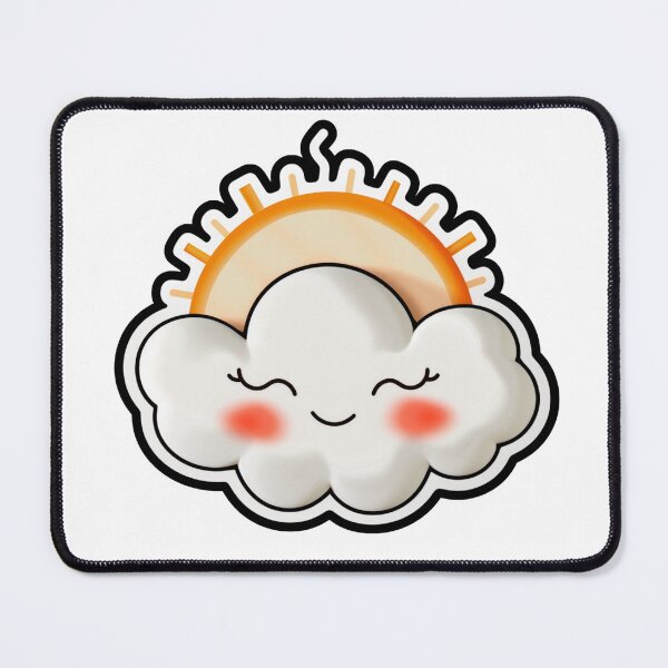 Item preview, Happy Cloud Sticker – Cute Kawaii Sunshine Mood designed and sold by Moodlings .
