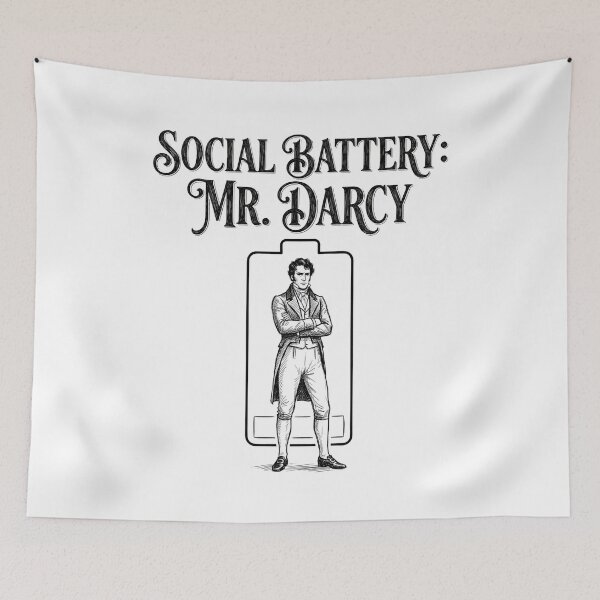 Item preview, Social Battery Mr Darcy Introvert Pride And Prejudice designed and sold by Fenay Designs.