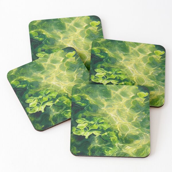Item preview, Oil Pastel Painting Of Greenery Water designed and sold by Silverobsidian.
